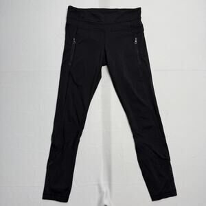 These are Lululemon Size 4 black full-length leggings